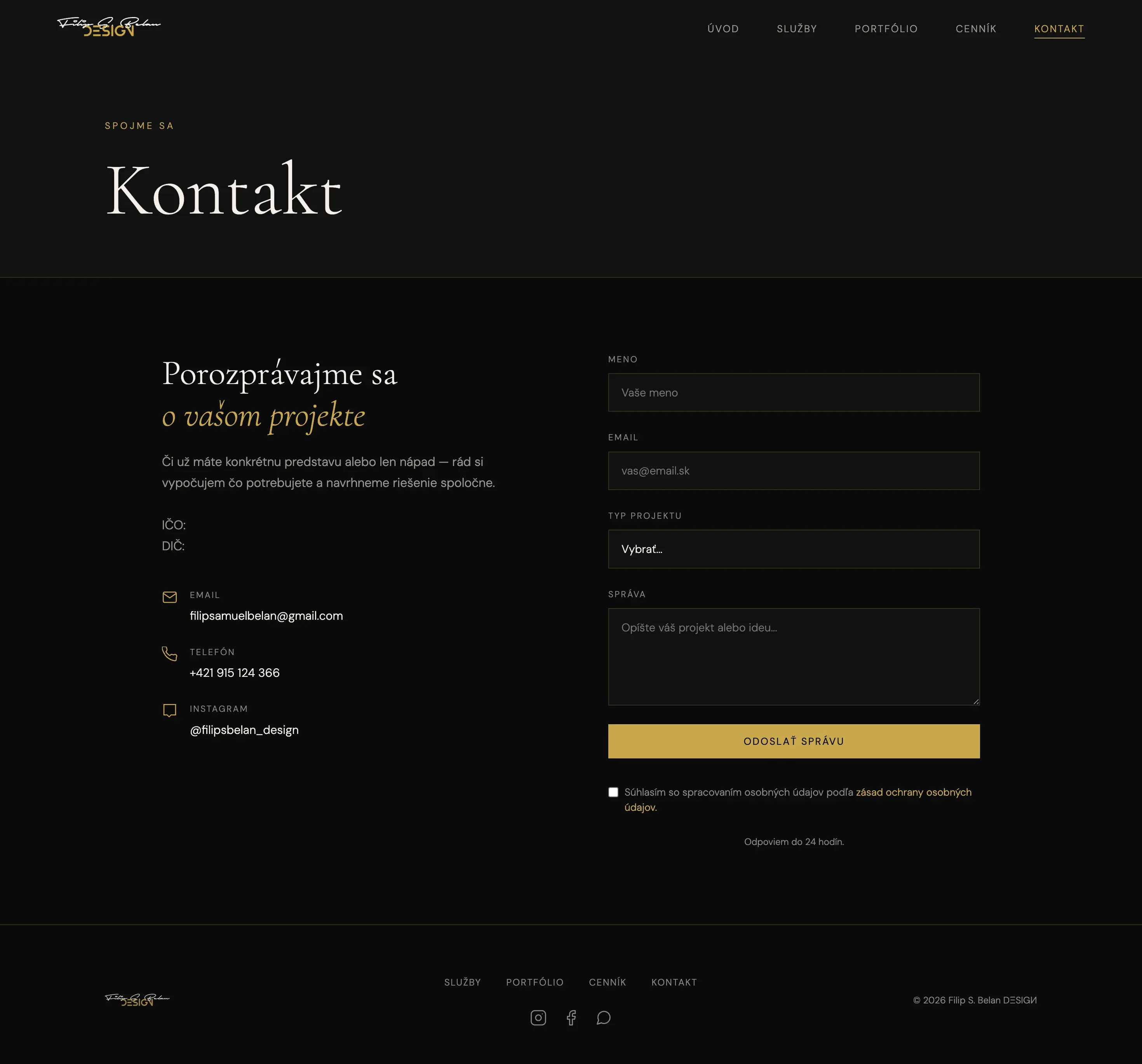 Kontakt sekcia